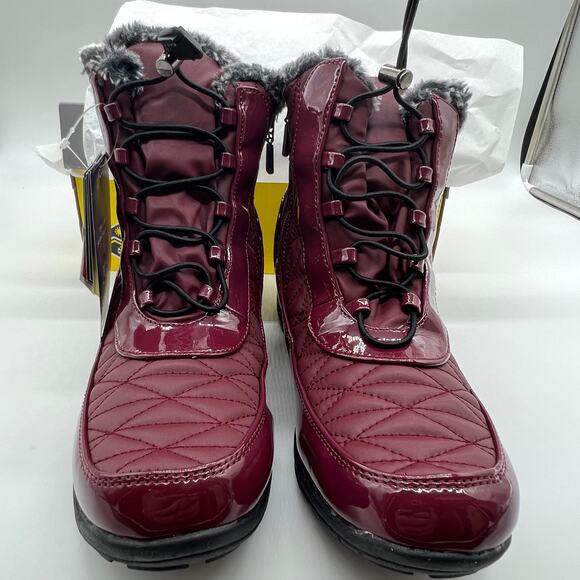 Khombu Waterproof Winter Ankle Snow Boots Size 8.5W Red - Picture 3 of 11